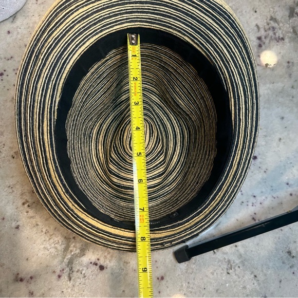 NWOT Woven Fedora Hat Striped by Papillion
Beige &Black - Picture 4 of 14